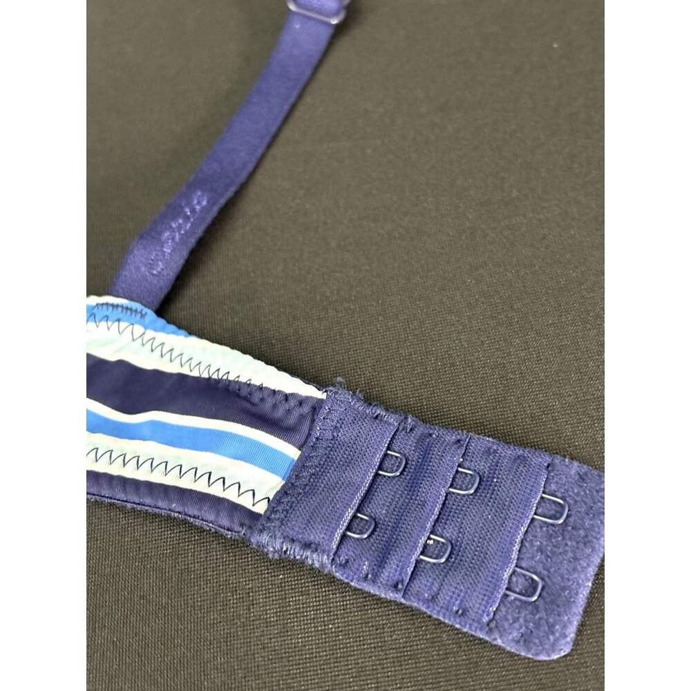 Aerie Sporty Blue White Navy Striped Sporty Lingerie Bra Nautical Cup Size 34C - Picture 14 of 14